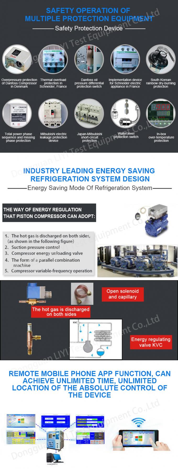 Yüksek Verimli 3 Test Odası İklimsel Termal Şok Çevre Odası 4