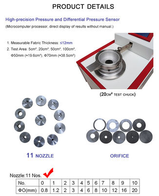 Liyi Laboratuvar Tekstil Dijital Kumaş Hava Geçirgenliği Test Cihazı